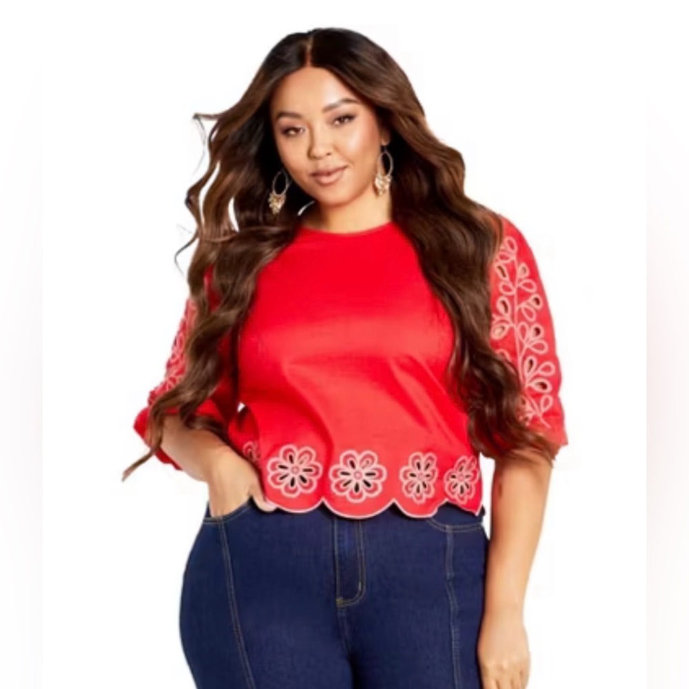 ♥️ 2/$10 Eternal Embroidered Top